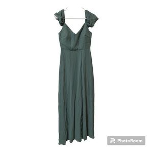 Birdy Grey Off the Shoulder Chiffon Bridesmaid Formal Dress Small